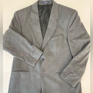 Kasper Gray Wool Blazer Tailored Jacket Career Size 42R